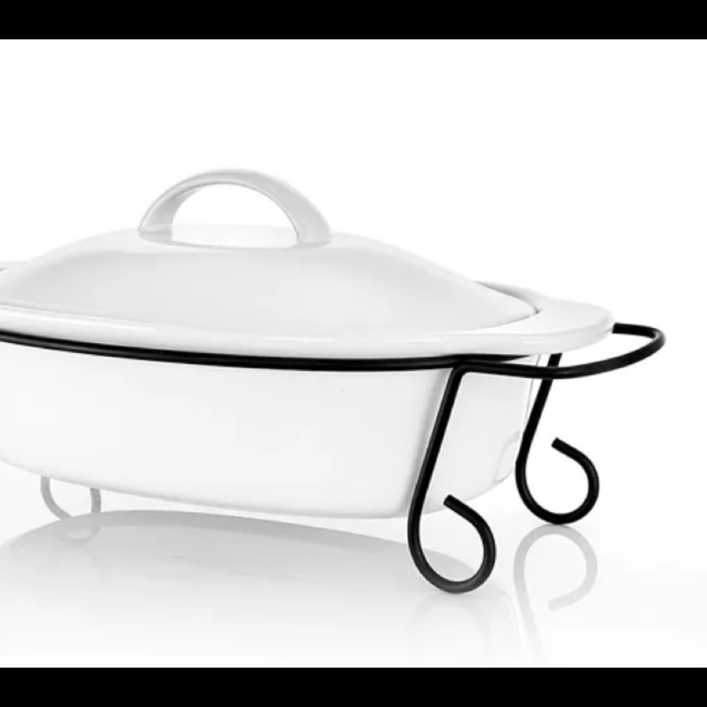 New Gibson Elite 13.5" Bakeware Dish with Lid & Rack Gracious Dining